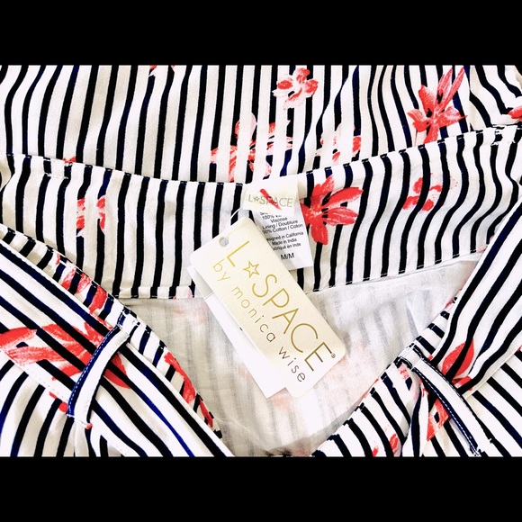 L*Space Floral/Stripe Pants NWT - Picture 6 of 7